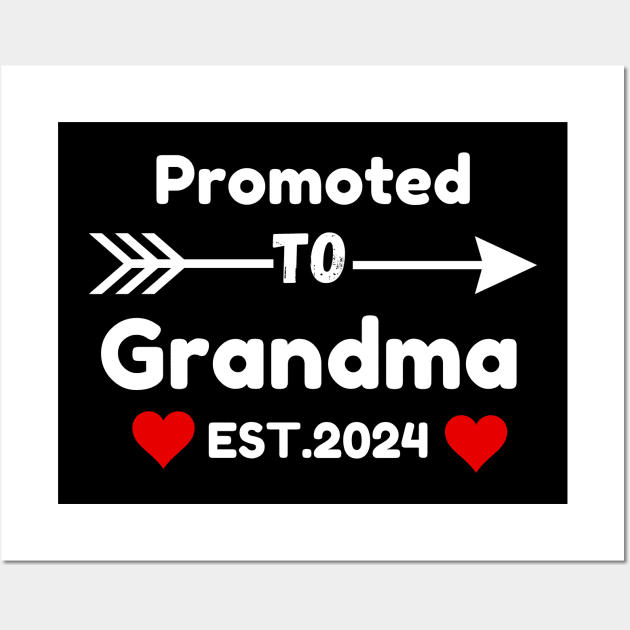 Promoted to grandma est. 2024 Wall Art by Modemesh